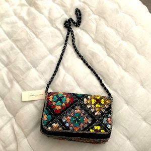 Anthropologie sequin and velvet purse - brand new